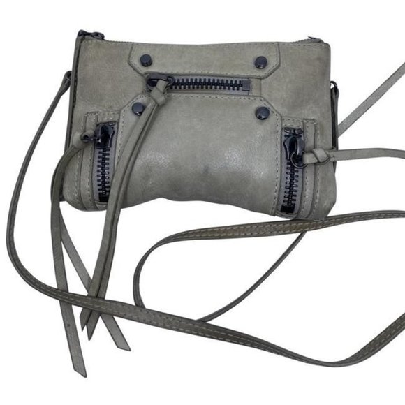 Botkier Handbags - Botkier Logan Gray Leather Cross Body Bag